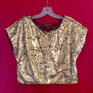 Silver sequence shirt